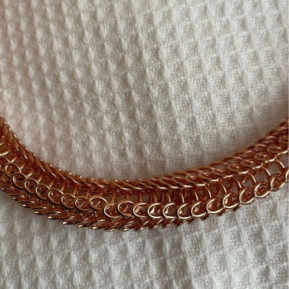 NWT Rose gold‎ metal tubular statement necklace - Picture 2 of 4